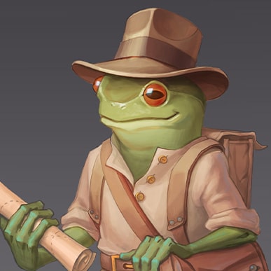 grafit212 Mikhail Tarasov Misha Tarasov frog explorer character concept art digital painting
